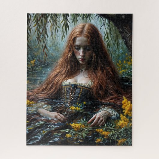 Ophelia In Water Original Art  Legpuzzel (Verticaal)