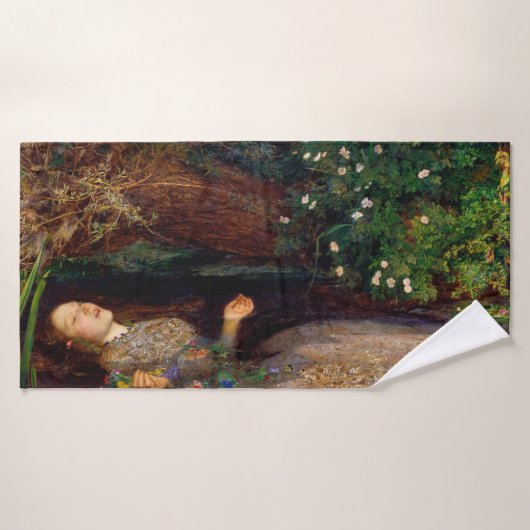 Ophelia, John Everett Millais, 1851-1852 Badhanddoek (Badhanddoek)