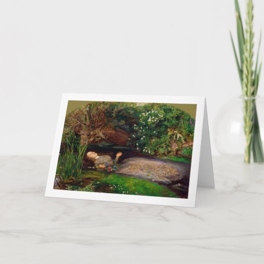 Ophelia, John Everett Millais, 1851-1852 Kaart (Voorkant)