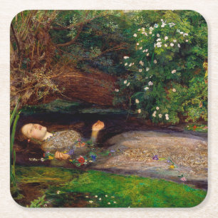 Ophelia, John Everett Millais, 1851-1852 Kartonnen Onderzetters