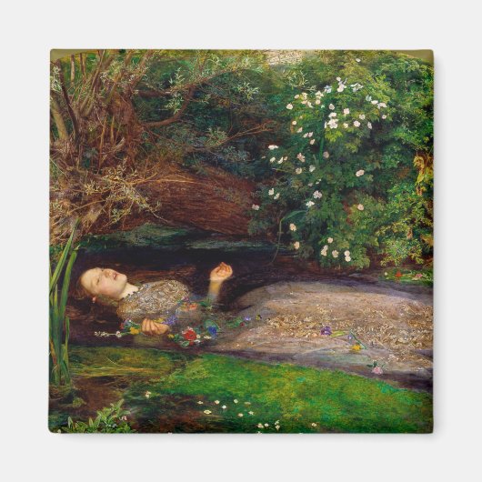 Ophelia, John Everett Millais, 1851-1852 Magneet (Voorkant)