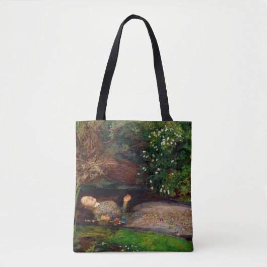 Ophelia, John Everett Millais, 1851-1852 Tote Bag (Voorkant)
