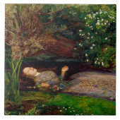 Ophelia, John Everett Millais Tegeltje (Voorkant)