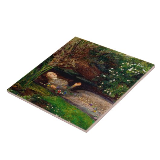 Ophelia, John Everett Millais Tegeltje (Zijkant)