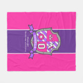 Ophelia letter O: schild roze paars Fleece Deken (Voorkant (Horizontaal))