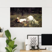 Ophelia Lying in the Meadow Poster (Thuiskantoor)