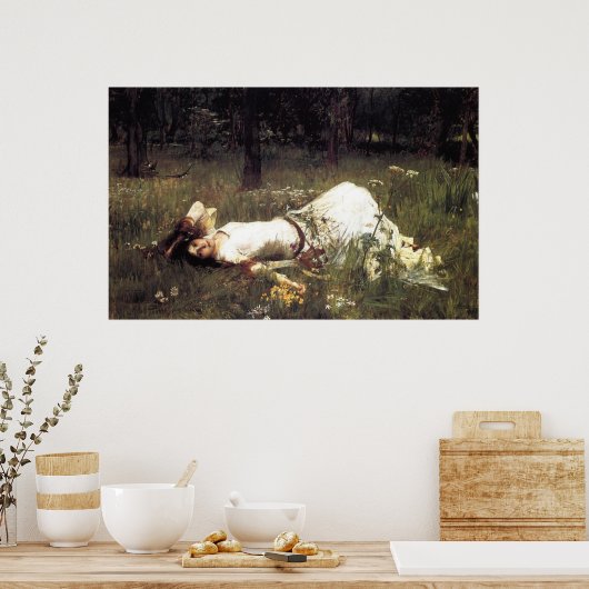 Ophelia Lying in the Meadow Poster (Keuken)