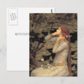 Ophelia met Streaming Red Hair Briefkaart (Voorkant / Achterkant)