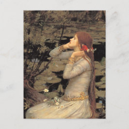 Ophelia met Streaming Red Hair Briefkaart