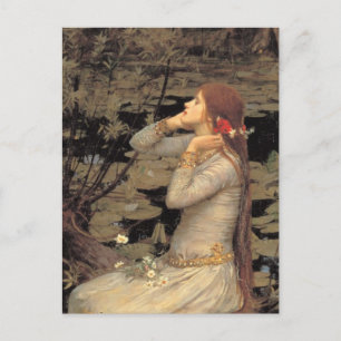 Ophelia met Streaming Red Hair Briefkaart