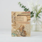 Ophelia Mixed Media Collage Briefkaart (Staand voorkant)