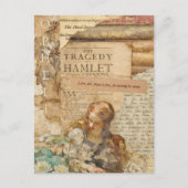 Ophelia Mixed Media Collage Briefkaart (Voorkant)