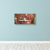 Ophelia neemt een bad canvas afdruk (Insitu (Houten vloer))