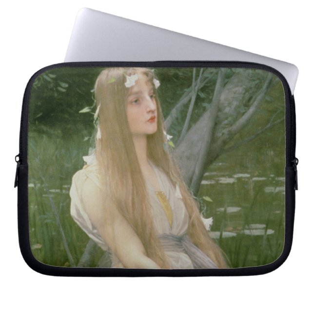 Ophelia (olie op canvas) laptop sleeve (Voorkant)