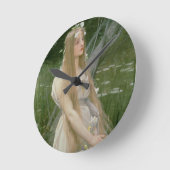 Ophelia (olie op canvas) ronde klok (Hoek)