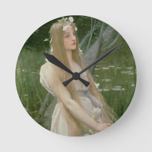 Ophelia (olie op canvas) ronde klok