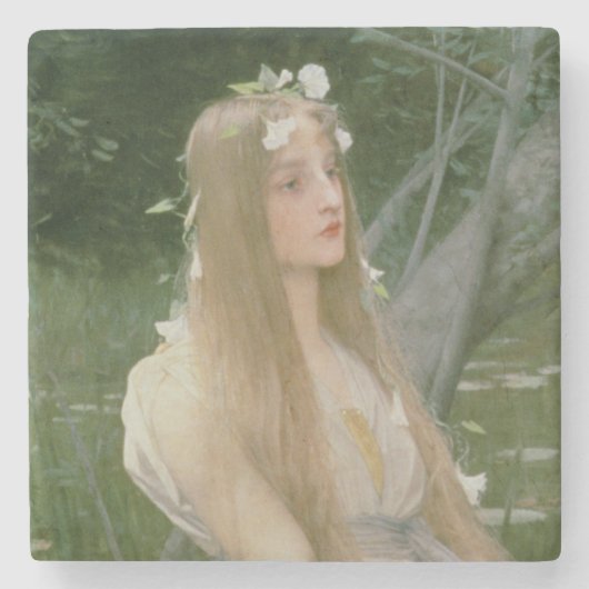 Ophelia (olie op canvas) stenen onderzetter (Voorkant)