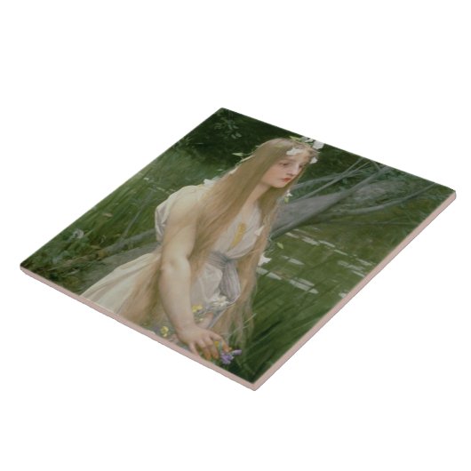 Ophelia (olie op canvas) tegeltje (Zijkant)