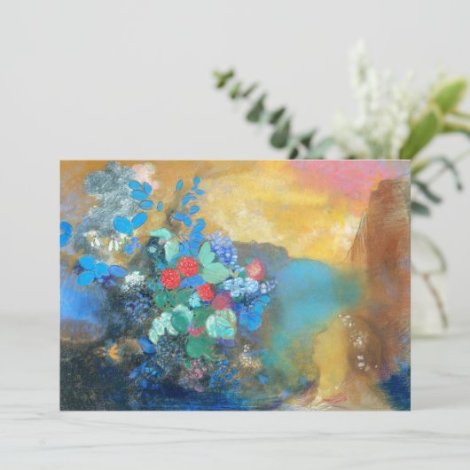 Ophelia onder de bloemen | Odilon Redon (Staand voorkant)