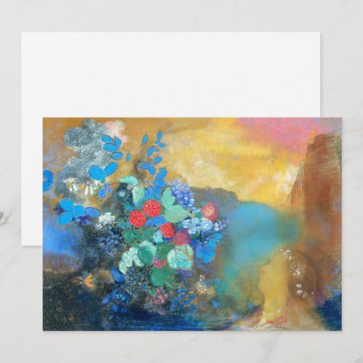 Ophelia onder de bloemen | Odilon Redon (Voorkant / Achterkant)