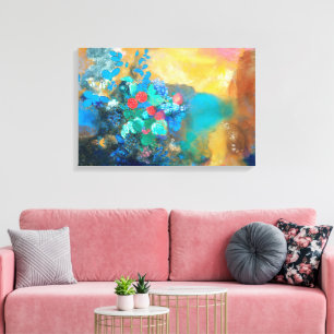 Ophelia onder de bloemen Odilon Redon Canvas Afdruk