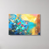 Ophelia onder de bloemen | Odilon Redon Canvas Afdruk (Voorkant)