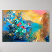 Ophelia onder de bloemen | Odilon Redon Poster (Voorkant)