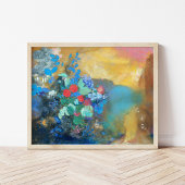Ophelia onder de bloemen | Odilon Redon Poster