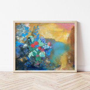Ophelia onder de bloemen Odilon Redon Poster