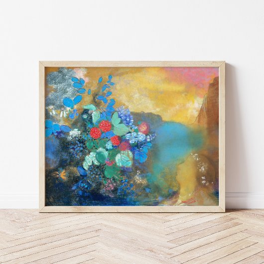 Ophelia onder de bloemen | Odilon Redon Poster