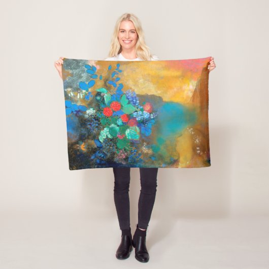 Ophelia onder de Flowers, Redon Fleece Deken (In situ)