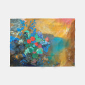Ophelia onder de Flowers, Redon Fleece Deken (Voorkant (Horizontaal))