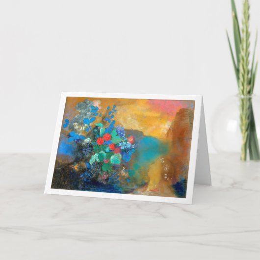 Ophelia onder de Flowers, Redon Kaart (Voorkant)