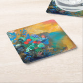 Ophelia onder de Flowers, Redon Kartonnen Onderzetters (Schuin)