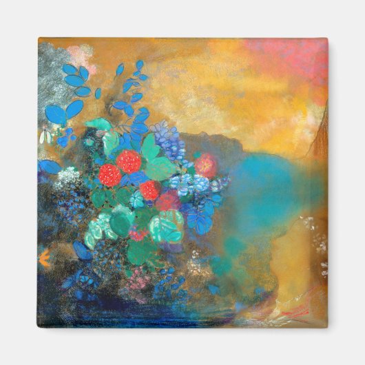 Ophelia onder de Flowers, Redon Magneet (Voorkant)