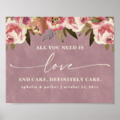 Ophelia Pink Alles wat je nodig hebt is liefde bru Poster (Voorkant)