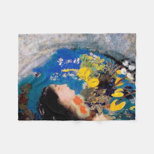 Ophelia, Redon Fleece Deken (Voorkant (Horizontaal))