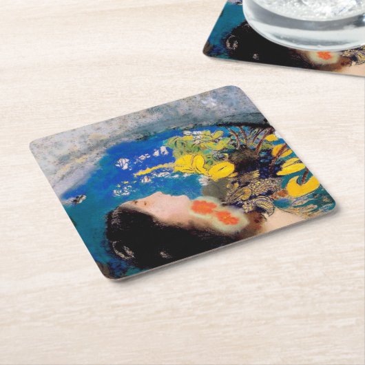 Ophelia, Redon Kartonnen Onderzetters (Schuin)