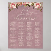 Ophelia Roze Alfabetische Wedding Zitting Grafiek Poster (Voorkant)
