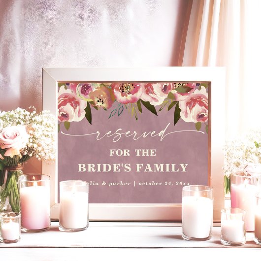 Ophelia Roze Gereserveerd Custom Family Wedding Si Poster