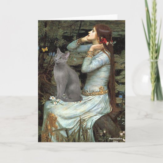 Ophelia - Russische Blauwe kat Kaart (Voorkant)