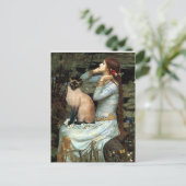 Ophelia - Seal Point Siamees Kat Briefkaart (Staand voorkant)