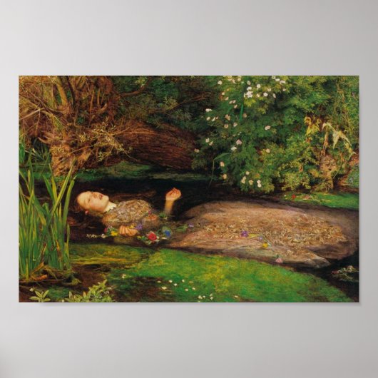 Ophelia - Sir John Everett Millais Poster (Voorkant)