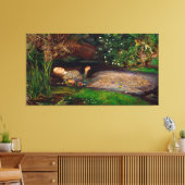 Ophelia van John Everett Millais (1851) Canvas Afdruk (Insitu (Woonkamer))