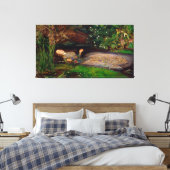 Ophelia van John Everett Millais (1851) Canvas Afdruk (Insitu (Slaapkamer))