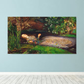 Ophelia van John Everett Millais (1851) Canvas Afdruk (Insitu (Houten vloer))