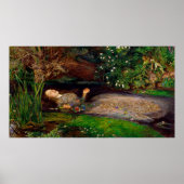 Ophelia van John Everett Millais (1851) Poster (Voorkant)