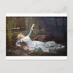 Ophelia, verdrinkingsdood briefkaart
