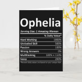 Ophelia Voeding Gepersonaliseerde Naam Grappig Chr Kaart (Gele Bloem)