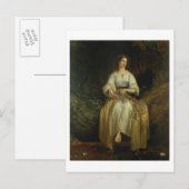 Ophelia weving her garlands, 1842 (olie op het pan briefkaart (Voorkant / Achterkant)